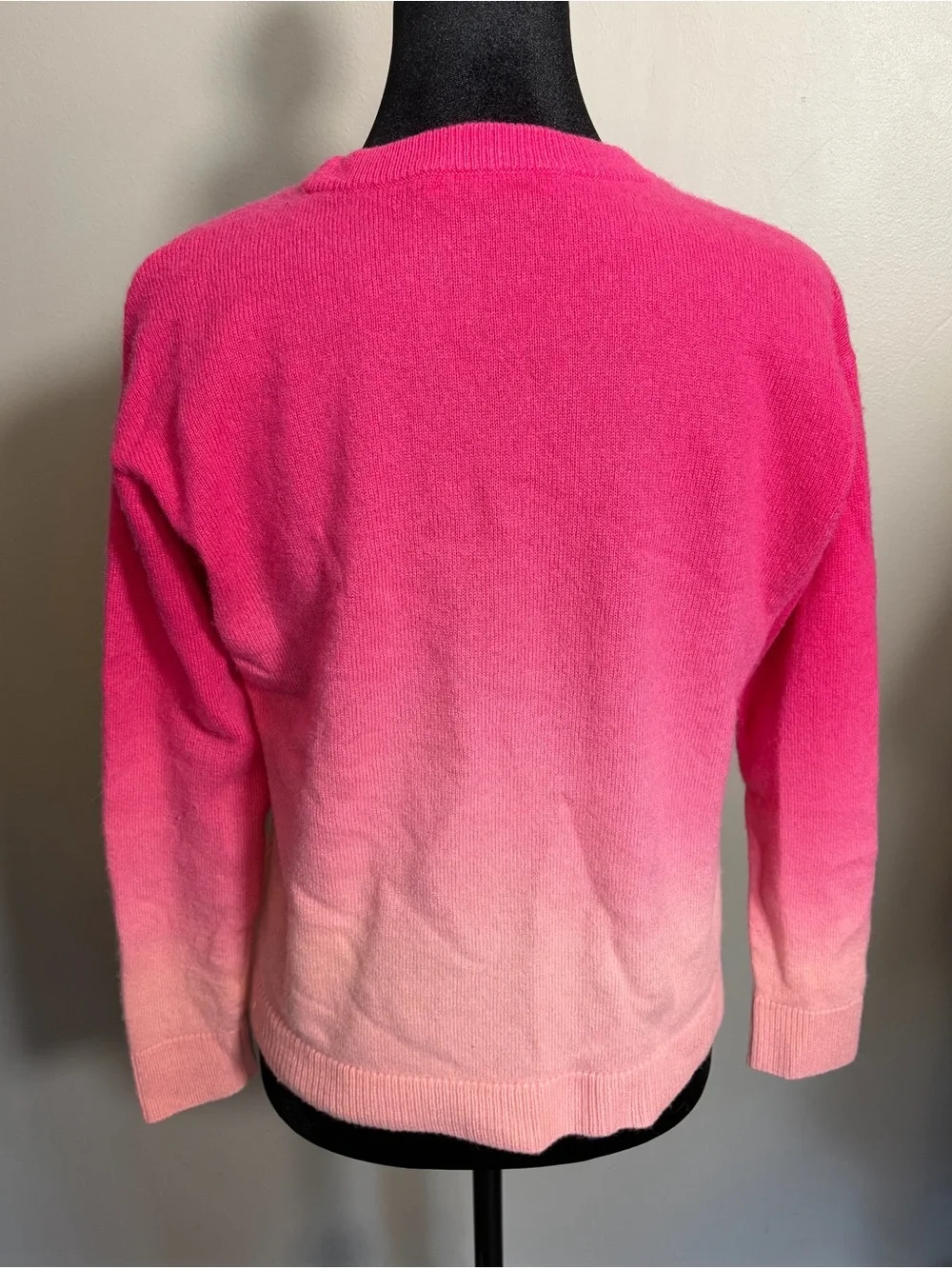 Alice + Olivia Gleeson Dip Dye Pink Ombré Cashmere Sweater